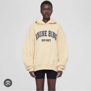 Anine Bing yellow Harvey hoodie, size US XS
